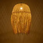 GLOBOSTAR® MANILA 00713 Boho Κρεμαστό Φωτιστικό Οροφής με Ντουί 1 x E27 AC 220-240V IP20 - Μπεζ - Μ50 x Π50 x Υ70cm - Image 2