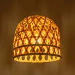 GLOBOSTAR® MANGEA 00715 Boho Κρεμαστό Φωτιστικό Οροφής με Ντουί 1 x E27 AC 220-240V IP20 - Μπεζ - Μ32 x Π32 x Υ30cm - Image 2