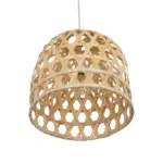 GLOBOSTAR® MANGEA 00715 Boho Κρεμαστό Φωτιστικό Οροφής με Ντουί 1 x E27 AC 220-240V IP20 - Μπεζ - Μ32 x Π32 x Υ30cm - Image 5