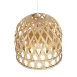 GLOBOSTAR® MANGEA 00715 Boho Κρεμαστό Φωτιστικό Οροφής με Ντουί 1 x E27 AC 220-240V IP20 - Μπεζ - Μ32 x Π32 x Υ30cm - Image 6