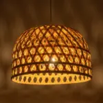 GLOBOSTAR® MANGEA 00716 Boho Κρεμαστό Φωτιστικό Οροφής με Ντουί 1 x E27 AC 220-240V IP20 - Μπεζ - Μ50 x Π50 x Υ35cm - Image 2