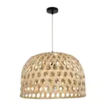 GLOBOSTAR® MANGEA 00716 Boho Κρεμαστό Φωτιστικό Οροφής με Ντουί 1 x E27 AC 220-240V IP20 - Μπεζ - Μ50 x Π50 x Υ35cm - Image 3