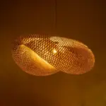 GLOBOSTAR® MEXICO 00721 Boho Κρεμαστό Φωτιστικό Οροφής με Ντουί 1 x E27 AC 220-240V IP20 - Μπεζ - Μ100 x Π80 x Υ35cm - Image 2