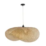 GLOBOSTAR® MEXICO 00721 Boho Κρεμαστό Φωτιστικό Οροφής με Ντουί 1 x E27 AC 220-240V IP20 - Μπεζ - Μ100 x Π80 x Υ35cm - Image 3