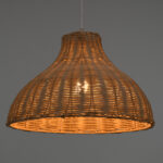 GLOBOSTAR® MAYOTTE 00724 Boho Κρεμαστό Φωτιστικό Οροφής με Ντουί 1 x E27 AC 220-240V IP20 - Μπεζ - Μ40 x Π40 x Υ28cm - Image 3