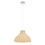 GLOBOSTAR® MAYOTTE 00724 Boho Κρεμαστό Φωτιστικό Οροφής με Ντουί 1 x E27 AC 220-240V IP20 - Μπεζ - Μ40 x Π40 x Υ28cm - Image 4