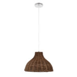 GLOBOSTAR® MAYOTTE 00725 Boho Κρεμαστό Φωτιστικό Οροφής με Ντουί 1 x E27 AC 220-240V IP20 - Καφέ - Μ40 x Π40 x Υ28cm - Image 4