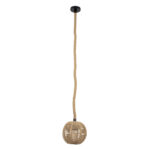 GLOBOSTAR® MANDALA 00730 Boho Κρεμαστό Φωτιστικό Οροφής με Ντουί 1 x E27 AC 220-240V IP20 - Μπεζ - Μ20 x Π20 x Υ20cm - Image 4