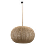 GLOBOSTAR® MANDALA 00732 Boho Κρεμαστό Φωτιστικό Οροφής με Ντουί 1 x E27 AC 220-240V IP20 - Μπεζ - Μ80 x Π80 x Υ60cm - Image 4