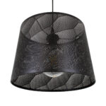GLOBOSTAR® SPARKLE 00733 Μοντέρνο Κρεμαστό Φωτιστικό Οροφής με Ντουί 1 x E27 AC 220-240V IP20 - Μαύρο - Μ35 x Π35 x Υ26cm - Image 6