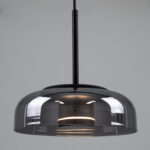 GLOBOSTAR® CHARLOTTE 00743 Μοντέρνο Κρεμαστό Φωτιστικό Οροφής LED 5W 500lm 180° AC 220-240V IP20 Θερμό Λευκό 2700K - Sanan SMD Chip - Μαύρο & Μαύρο Φιμέ - Μ23 x Π23 x Υ23cm - 2 Xρόνια Εγγύηση - Image 3