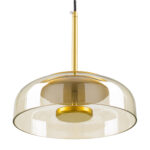 GLOBOSTAR® CHARLOTTE 00744 Μοντέρνο Κρεμαστό Φωτιστικό Οροφής LED 5W 500lm 180° AC 220-240V IP20 Θερμό Λευκό 2700K - Lumileds SMD Chip - Μελί & Χρυσό - Μ23 x Π23 x Υ23cm - 2 Χρόνια Εγγύηση - Image 6