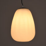 GLOBOSTAR® FREYA 00745 Μοντέρνο Κρεμαστό Φωτιστικό Οροφής με Ντουί 1 x E27 AC 220-240V IP20 - Λευκό & Ασημί - Μ24 x Π24 x Υ35cm - Image 3