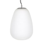 GLOBOSTAR® FREYA 00745 Μοντέρνο Κρεμαστό Φωτιστικό Οροφής με Ντουί 1 x E27 AC 220-240V IP20 - Λευκό & Ασημί - Μ24 x Π24 x Υ35cm - Image 5