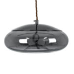 GLOBOSTAR® AXTON 00751 Μοντέρνο Κρεμαστό Φωτιστικό Οροφής LED 5W 500lm 180° AC 220-240V IP20 Θερμό Λευκό 2700K - Sanan SMD Chip - Μαύρο & Μαύρο Φιμέ - Μ30 x Π30 x Υ15cm - 2 Xρόνια Εγγύηση - Image 5