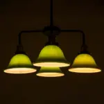 GLOBOSTAR® LIBRARY 00769 Vintage Φωτιστικό Οροφής με Ντουί 4 x E27 AC 220-240V IP20 - Πράσινο & Χρυσό - Μ57 x Π57 x Υ90cm - Image 2