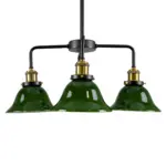 GLOBOSTAR® LIBRARY 00769 Vintage Φωτιστικό Οροφής με Ντουί 4 x E27 AC 220-240V IP20 - Πράσινο & Χρυσό - Μ57 x Π57 x Υ90cm - Image 4
