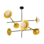 GLOBOSTAR® JOLIET 00780 Μοντέρνο Φωτιστικό Οροφής με Ντουί 6 x G9 AC 220-240V IP20 - Μαύρο & Χρυσό - Μ93 x Π93 x Υ87cm - Image 4