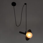 GLOBOSTAR® CELEST 00791 Μοντέρνο Κρεμαστό Φωτιστικό Οροφής με Ντουί 1 x G9 AC 220-240V IP20 - Καφέ & Λευκό - Μ20 x Π20 x Υ26.5cm - Image 3