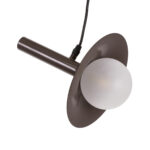 GLOBOSTAR® CELEST 00791 Μοντέρνο Κρεμαστό Φωτιστικό Οροφής με Ντουί 1 x G9 AC 220-240V IP20 - Καφέ & Λευκό - Μ20 x Π20 x Υ26.5cm - Image 4