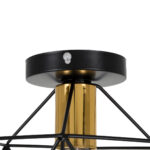 GLOBOSTAR® TRON 00792 Μοντέρνο Φωτιστικό Οροφής με Ντουί 1 x E27 AC 220-240V IP20 - Μαύρο & Χρυσό - Μ18 x Π18 x Υ19.5cm - Image 6