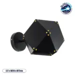 GLOBOSTAR® WELLES 00794 Μοντέρνο Φωτιστικό Τοίχου - Απλίκα με Ντουί 1 x E14 AC 220-240V IP20 - Μαύρο - Μ17 x Π28 x Υ17cm