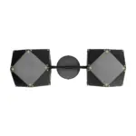 GLOBOSTAR® WELLES 00795 Μοντέρνο Φωτιστικό Τοίχου - Απλίκα με Ντουί 2 x E14 AC 220-240V IP20 - Μαύρο - Μ52 x Π21 x Υ17cm - Image 4