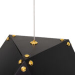 GLOBOSTAR® WELLES REPLICA 00797 Μοντέρνο Κρεμαστό Φωτιστικό Οροφής με Ντουί 6 x E14 AC 220-240V IP20 - Μαύρο & Χρυσό - Μ98 x Π32 x Υ30cm - Image 6