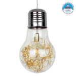 GLOBOSTAR® LAMP 00808 Μοντέρνο Κρεμαστό Φωτιστικό Οροφής με Ντουί 1 x E27 AC 220-240V IP20 - Πολύχρωμο - Μ30 x Π30 x Υ52cm