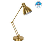 GLOBOSTAR® ZETO 00836 Μοντέρνο Επιτραπέζιο Φωτιστικό Πορτατίφ με Ντουί 1 x E27 AC 220-240V IP20 - Χρυσό - Μ17 x Π17 x Υ72cm