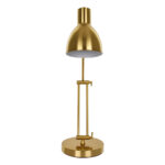 GLOBOSTAR® ZETO 00836 Μοντέρνο Επιτραπέζιο Φωτιστικό Πορτατίφ με Ντουί 1 x E27 AC 220-240V IP20 - Χρυσό - Μ17 x Π17 x Υ72cm - Image 4