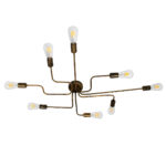 GLOBOSTAR® LIBERTA 00841 Μοντέρνο Φωτιστικό Οροφής με Ντουί 8 x E27 AC 220-240V IP20 - Μπρούτζινο - Μ102 x Π72 x Υ10.5cm - Image 4