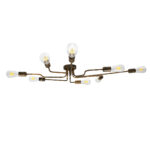 GLOBOSTAR® LIBERTA 00841 Μοντέρνο Φωτιστικό Οροφής με Ντουί 8 x E27 AC 220-240V IP20 - Μπρούτζινο - Μ102 x Π72 x Υ10.5cm - Image 6