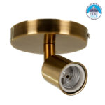 GLOBOSTAR® SARA 00846 Μοντέρνο Φωτιστικό Οροφής με Ντουί 1 x E27 AC 220-240V IP20 - Μπρούτζινο - Μ10 x Π10 x Υ10.3cm