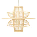 GLOBOSTAR® BALI 00862 Boho Κρεμαστό Φωτιστικό Οροφής με Ντουί 1 x E27 AC 220-240V IP20 - Μπεζ - Μ60 x Π60 x Υ45cm - Image 5