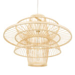 GLOBOSTAR® BALI 00862 Boho Κρεμαστό Φωτιστικό Οροφής με Ντουί 1 x E27 AC 220-240V IP20 - Μπεζ - Μ60 x Π60 x Υ45cm - Image 6