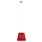 GLOBOSTAR® PLAYROOM 00863 Vintage Κρεμαστό Φωτιστικό Οροφής με Ντουί 1 x E27 AC 220-240V IP20 - Κόκκινο - Μ32 x Π32 x Υ27cm - Image 4