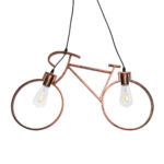 GLOBOSTAR® BIKE 00868 Vintage Κρεμαστό Φωτιστικό Οροφής με Ντουί 2 x E27 AC 220-240V IP20 - Χάλκινο - Μ67 x Π3.5 x Υ41cm - Image 5