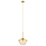 GLOBOSTAR® AMARIS 00870 Μοντέρνο Κρεμαστό Φωτιστικό Οροφής με Ντουί 1 x E27 AC 220-240V IP20 - Χρυσό Πλατίνα & Μελί - Μ30 x Π30 x Y22cm - Image 3