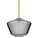 GLOBOSTAR® AMARIS 00873 Μοντέρνο Κρεμαστό Φωτιστικό Οροφής με Ντουί 1 x E27 AC 220-240V IP20 - Χρυσό Πλατίνα & Μαύρο Φιμέ - Μ30 x Π30 x Y22cm - Image 4