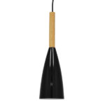 GLOBOSTAR® DILLON 00877 Μοντέρνο Κρεμαστό Φωτιστικό Οροφής με Ντουί 1 x E27 AC 220-240V IP20 - Μαύρο - Μ11 x Π11 x Υ36cm - Image 2