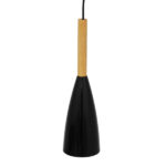 GLOBOSTAR® DILLON 00877 Μοντέρνο Κρεμαστό Φωτιστικό Οροφής με Ντουί 1 x E27 AC 220-240V IP20 - Μαύρο - Μ11 x Π11 x Υ36cm - Image 3