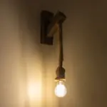GLOBOSTAR® KENSI 00878 Boho Φωτιστικό Τοίχου - Απλίκα με Ντουί 1 x E27 AC 220-240V IP20 - Καφέ & Μπεζ - Μ7 x Π15 x Υ38cm - Image 3