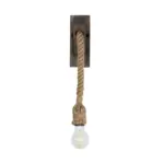 GLOBOSTAR® KENSI 00878 Boho Φωτιστικό Τοίχου - Απλίκα με Ντουί 1 x E27 AC 220-240V IP20 - Καφέ & Μπεζ - Μ7 x Π15 x Υ38cm - Image 4
