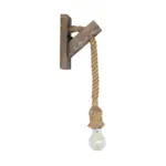 GLOBOSTAR® KENSI 00878 Boho Φωτιστικό Τοίχου - Απλίκα με Ντουί 1 x E27 AC 220-240V IP20 - Καφέ & Μπεζ - Μ7 x Π15 x Υ38cm - Image 5