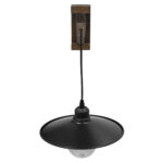 GLOBOSTAR® JONAS 00882 Vintage Φωτιστικό Τοίχου - Απλίκα με Ντουί 1 x E27 AC 220-240V IP20 - Καφέ & Μαύρο - Μ26 x Π50 x Υ50cm - Image 3