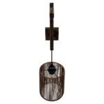 GLOBOSTAR® CASTI 00887 Boho Φωτιστικό Τοίχου - Απλίκα με Ντουί 1 x E27 AC 220-240V IP20 - Καφέ - Μ18 x Π30 x Υ75cm - Image 4