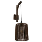GLOBOSTAR® CASTI 00887 Boho Φωτιστικό Τοίχου - Απλίκα με Ντουί 1 x E27 AC 220-240V IP20 - Καφέ - Μ18 x Π30 x Υ75cm - Image 5