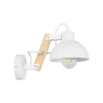 GLOBOSTAR® GRANT 00903 Μοντέρνο Φωτιστικό Τοίχου - Απλίκα με Ντουί 1 x E27 AC 220-240V IP20 - Λευκό & Μπεζ - Μ15 x Π23 x Υ22cm - Image 5
