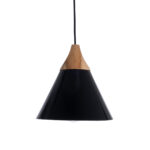 GLOBOSTAR® SHADE 00906 Μοντέρνο Κρεμαστό Φωτιστικό Οροφής με Ντουί 1 x E27 AC 220-240V IP20 - Μαύρο & Μπεζ - Μ23 x Π23 x Υ22cm - Image 4